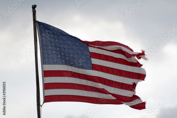 Obraz poszarpana flaga