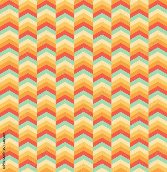 Fototapeta Abstract geometric line art seamless pattern background