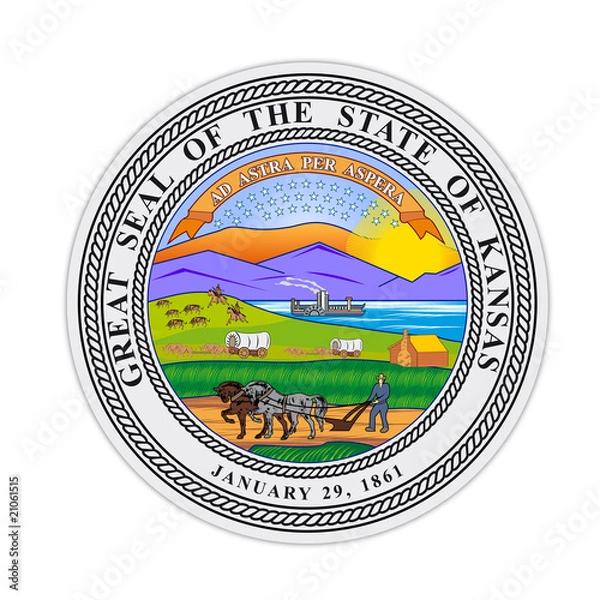 Obraz kansas state seal vector