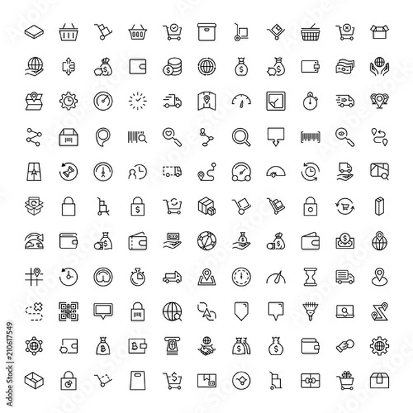 Fototapeta Electronic commerce flat icon