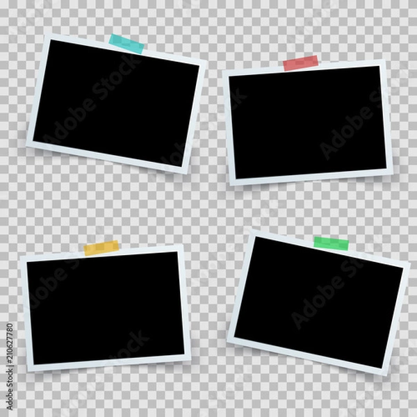 Fototapeta Set four photo frame icon. Vector eps 10