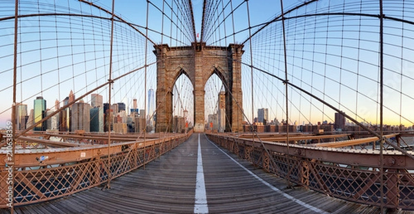 Fototapeta Widok na Brooklyn Bridge i Manhattan