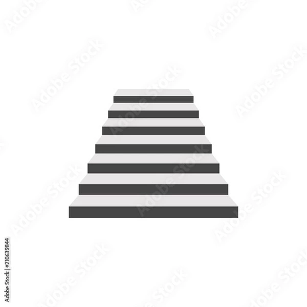 Fototapeta White stairs vector icon