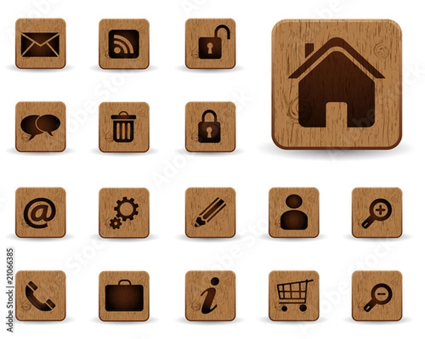 Obraz Wood Icons 2