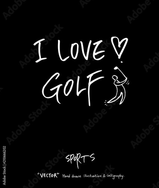 Fototapeta 스포츠 포스터 / 손으로 그린 스포츠 그림