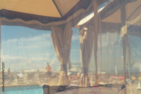 Obraz Beach with pool on a summer day