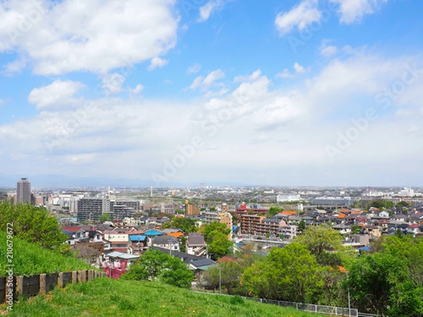 Obraz 丘から眺める住宅街