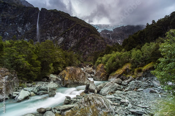 Fototapeta Rob Roy Gletscher, Mt Aspiring Nationalpark - Südinsel von Neuseeland