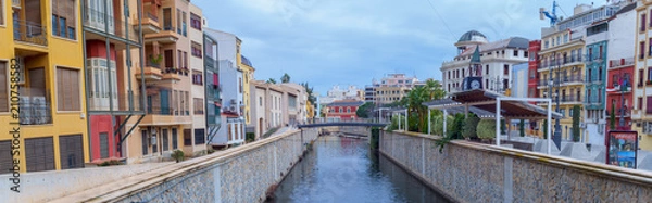 Fototapeta Orihuela, España, February 10, 2018: Views from downtown of Orihuela