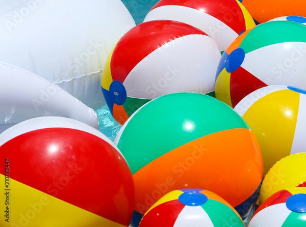 Obraz Beach balls in a pool