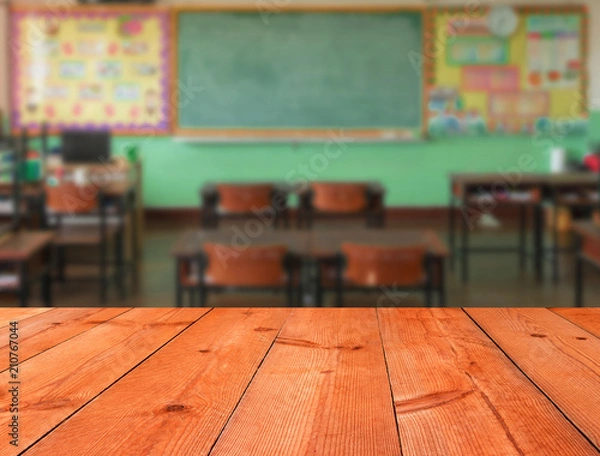 Obraz perspective counter bar in classroom