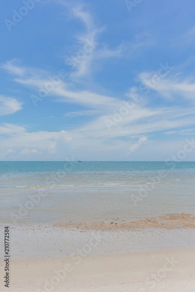 Obraz Beautiful sky and sea in the sunny day during the summer vacation in Thailand