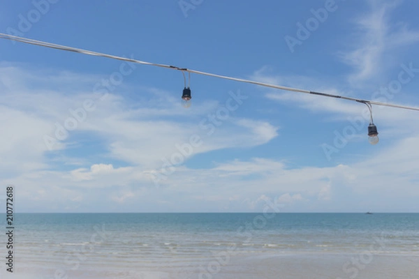 Obraz Beautiful sky and sea in the sunny day during the summer vacation in Thailand
