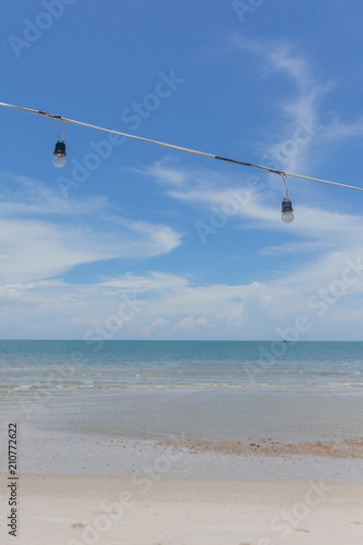 Obraz Beautiful sky and sea in the sunny day during the summer vacation in Thailand