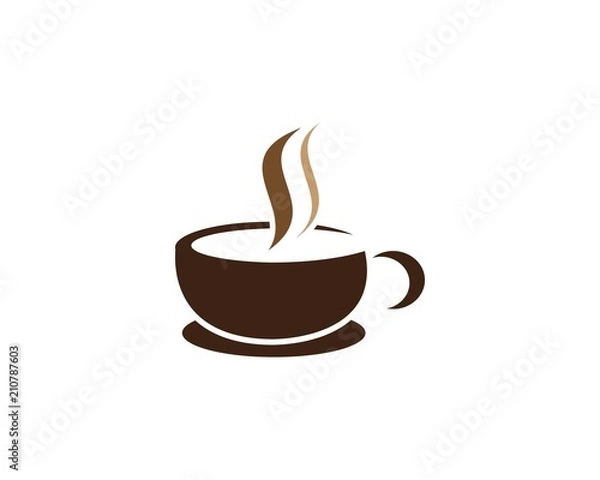 Fototapeta Coffee cup Logo Template vector icon design