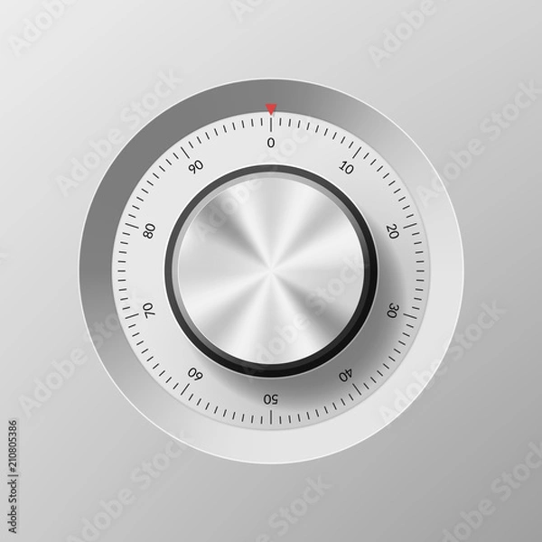 Fototapeta Realistic Detailed 3d Safe Lock. Vector