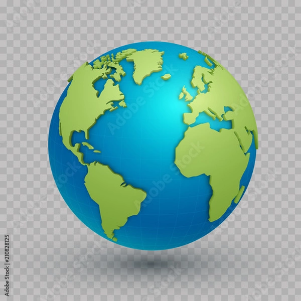 Fototapeta 3D Globe Map Map
