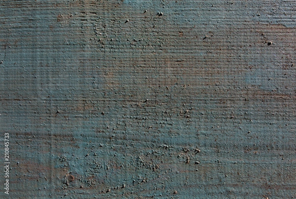 Fototapeta Old vintage blue and beige painted wooden planks. Rustic background texture with scratches.