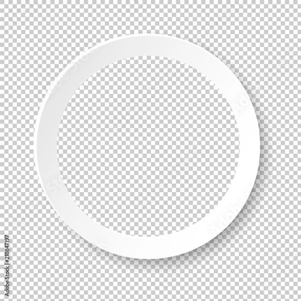 Fototapeta White Frame Ball Isolated Transparent Background