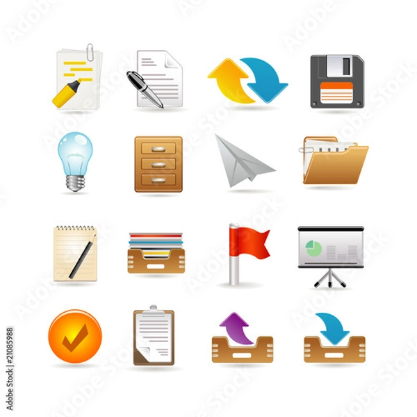 Obraz Projects and documents icons