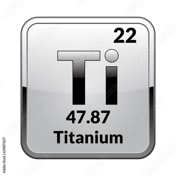 Fototapeta The periodic table element Titanium.Vector.