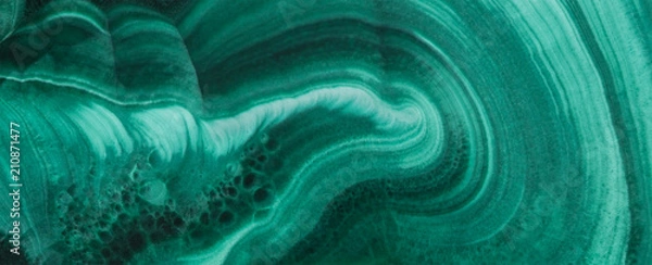 Obraz The green malachite. Photo texture. Macro.