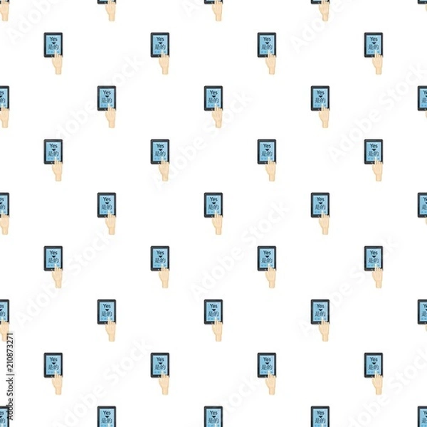 Fototapeta Translator on phone pattern seamless repeat in cartoon style vector illustration