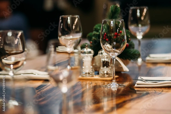 Fototapeta Glass on table