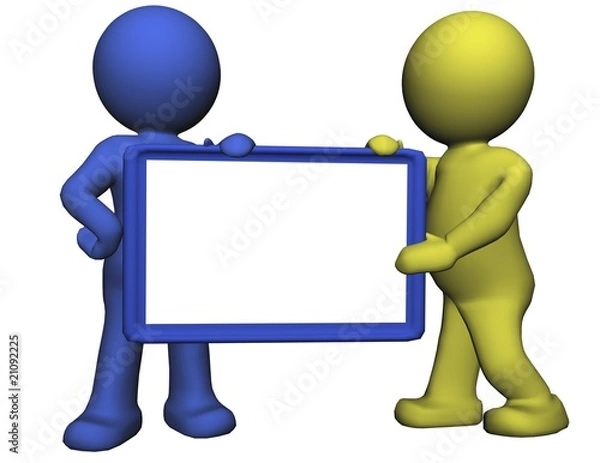 Obraz Yellowman & Blueman Sign