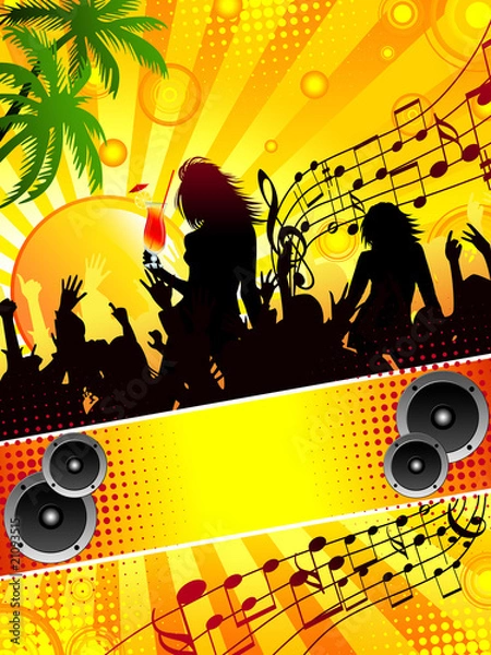 Fototapeta Tropical Party Flyer