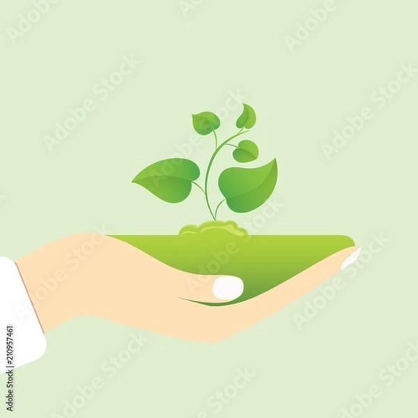 Obraz vector green ecology sign