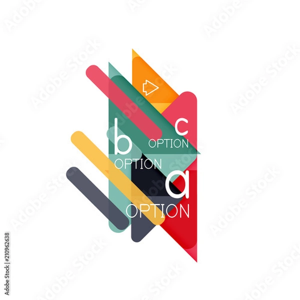Obraz Triangle data visualization design, option infographic layout