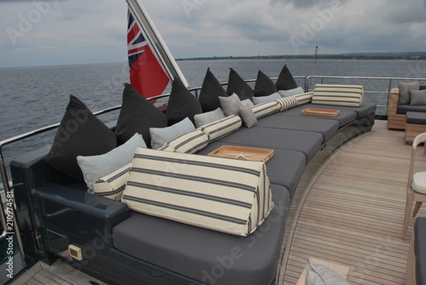 Obraz Superyacht aft deck