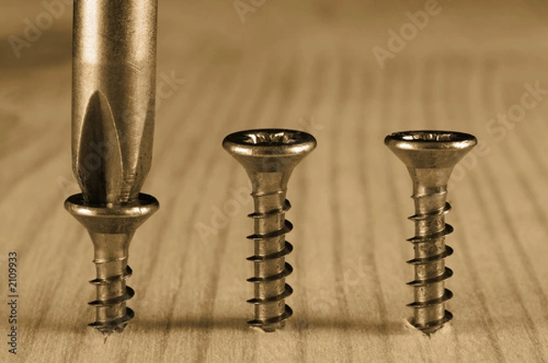 Fototapeta screwdriver and screws