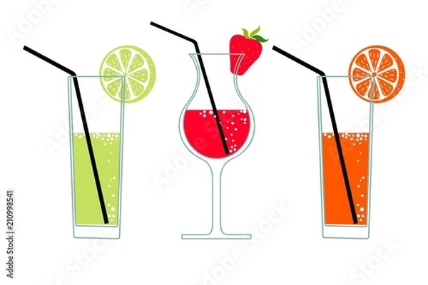 Obraz Fruit cocktails in glasses.jpeg