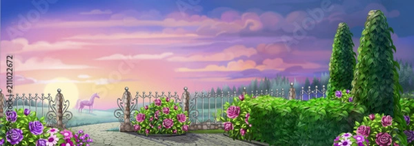 Obraz fairy-tale garden, background