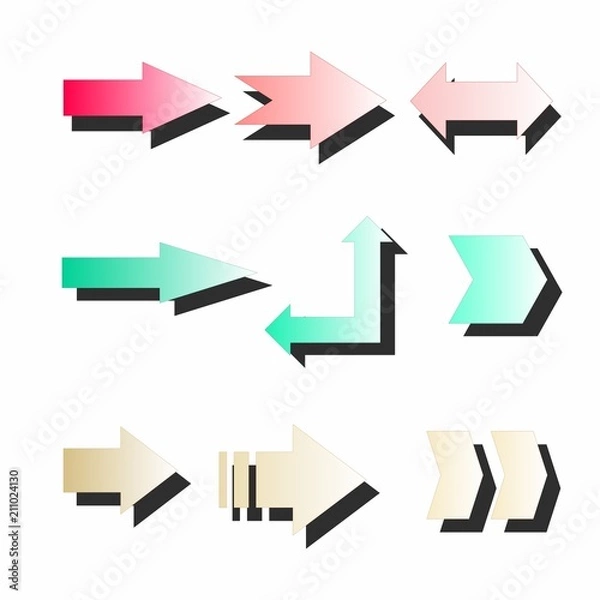 Obraz original and modern three-dimensional arrows 