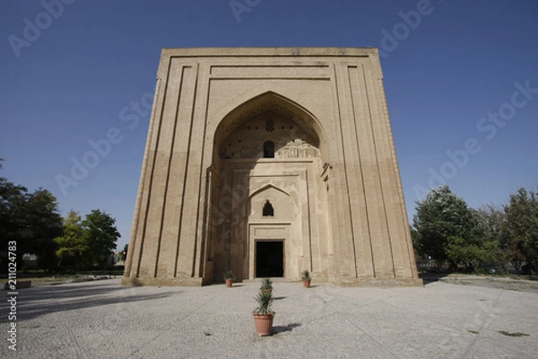 Obraz Front view of the Haruniyeh Dome in Tus, Iran
