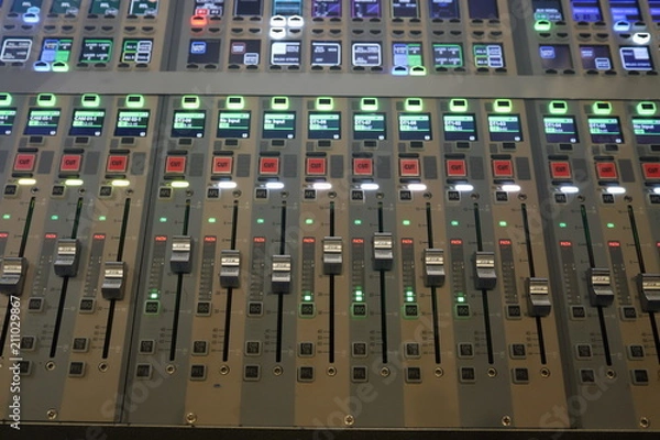 Fototapeta Modern Digital Audio Mixing console