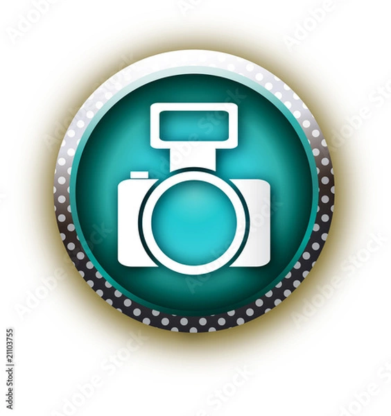 Obraz blue button vector foto
