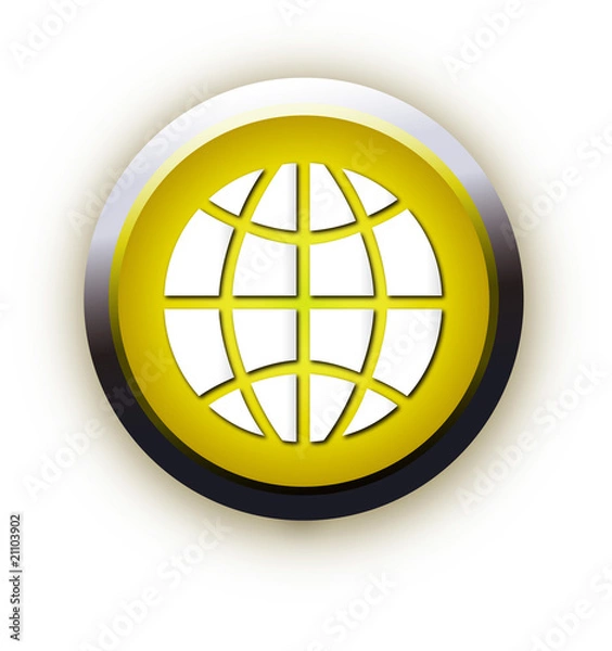 Obraz yellow button