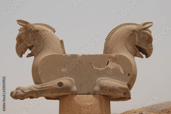 Obraz Homa, mythical  byrd from Persepolis, Iran