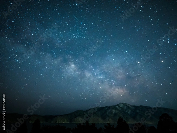 Obraz 月山と天の川