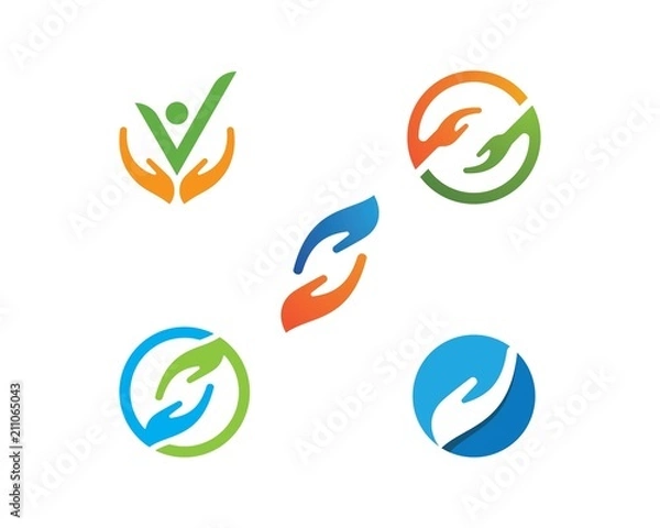 Fototapeta Hand Care Logo Template