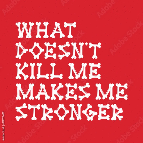 Fototapeta  letters of bones on a red background