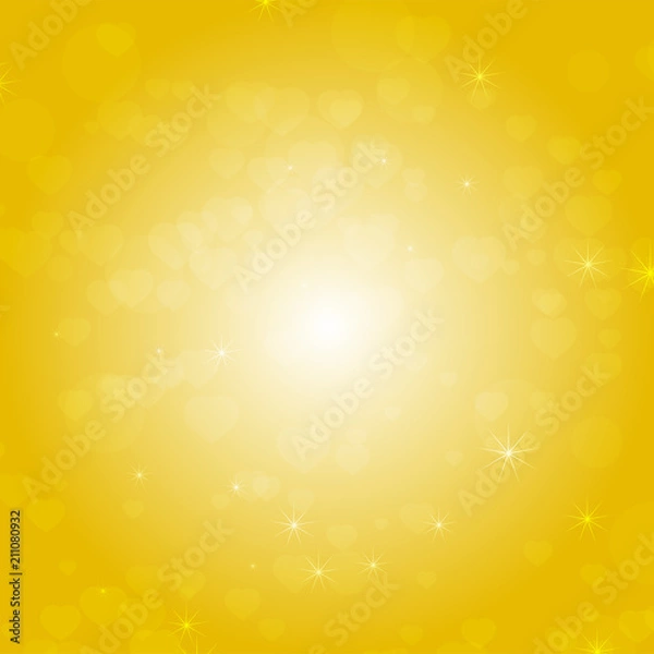 Fototapeta Colorful abstract background with hearts, stars and circles. Simple flat vector illustration.