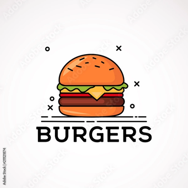 Obraz Burger vector icon.