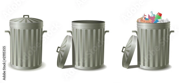 Obraz Garbage cans