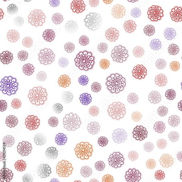 Fototapeta Dark Blue, Red vector seamless doodle blurred background.