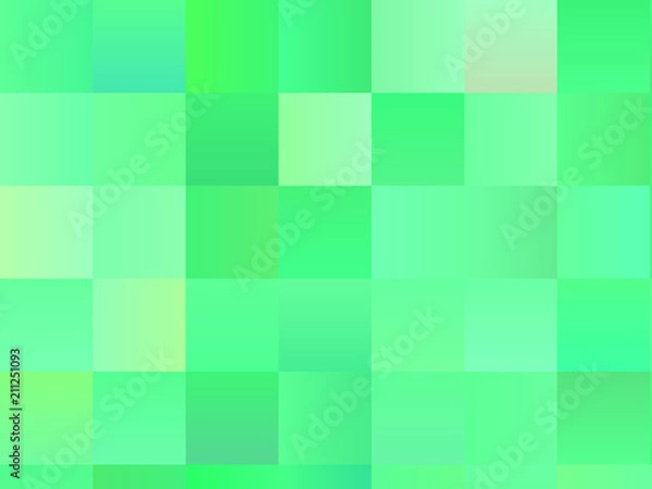 Fototapeta Abstract geometric background with squares. Green color. Vector illustration 